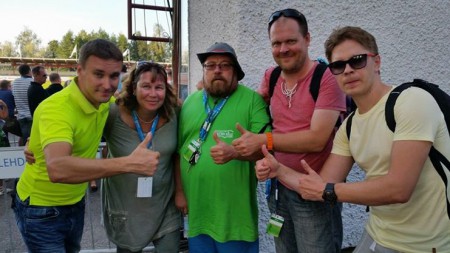 Kalevan Kisat 2014 kuulutustiimi ja YLEN Niki Juusela